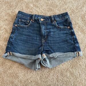 American Eagle Mom Short Size 4 Dark Wash Casual Summer Trendy Basic Staple